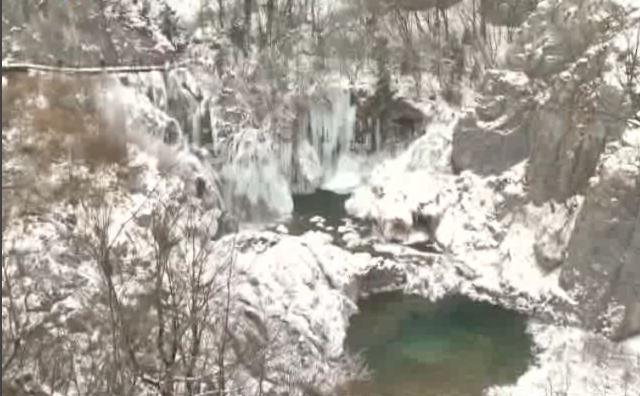 Niske temperature na Plitvicama napravile ledenu bajku VIDEO